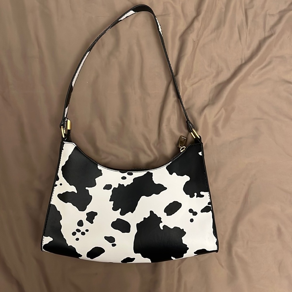 Cow Print Shoulder Purse